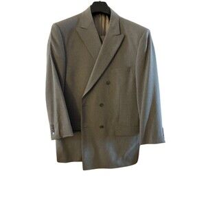Paul Fredrick Sport Coat Blazer Mens 46R Gray 3-Button Double Vent